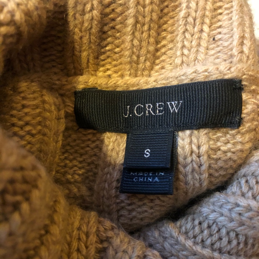 J. Crew Camel Cable Knit Turtleneck - Picture 3 of 3